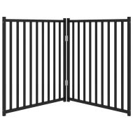 Сгъваема преграда за кучета 2 панела 160 см чам масив