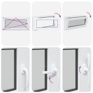 Прозорец за мазе "RISOR" 100x50 см Отварящо-отваряем DIN ляв антрацит