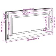 Прозорец за мазе "RISOR" 100x50 см Отварящо-отваряем DIN ляв антрацит