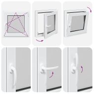 Прозорец за мазе "RISOR" 50x50 см Отварящо-отваряем DIN десен антрацит