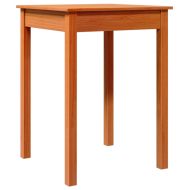 Трапезна маса,восъчнокафяв, 55x55x75 см, борово дърво масив