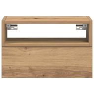 Нощни шкафчета за стенен монтаж, 2 бр, дъб артизан 45x26x28,5см