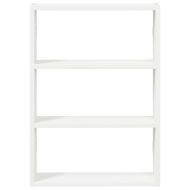 стенна етажерка бяла 43x9x60 cm от конструирана дървесина
