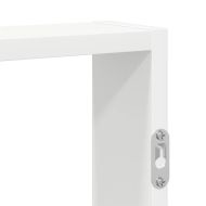 стенна етажерка бяла 43x9x60 cm от конструирана дървесина