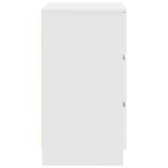 Нощно шкафче с 3 чекмеджета, бели, 39x35x65 см