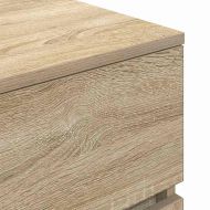 Нощно шкафче с 3 чекмеджета, дъб сонома, 39x35x65 см