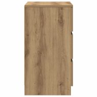 Нощно шкафче с 3 чекмеджета, дъб артизан, 39x35x65 см