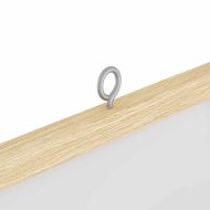 Магнитна бяла дъска Бяло 80 x 1.4 x 80 см Борово дърво масив