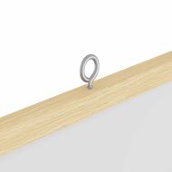 Магнитна бяла дъска Бяло 100 x 1.4 x 100 см Борово дърво масив