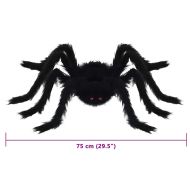 Декорация с паяк за Хелоуин 6 pcs Черно 75 cm