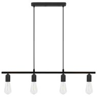 Таванна лампа с крушки filament, 2 W, черна, 80 см, E27