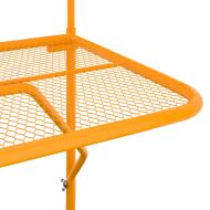 Балконска масичка, жълта, 60x40 см, стомана