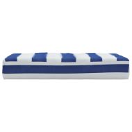 Палетна възглавница синьо-бяло райе 60x60x8 см Оксфорд плат
