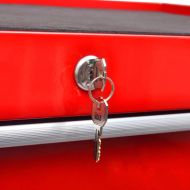 Количка за инструменти с 5 чекмеджета, червена