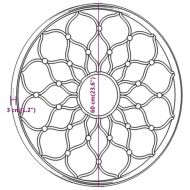 Огледало пясъчно 60x3 см желязо кръгло за употреба на закрито