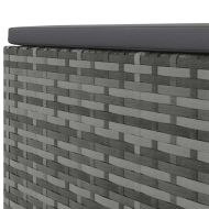 Градински лаундж комплект с възглавници 5 части сив полиратан