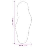 Стенно огледало сребро 70x30 см