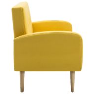 3-местен диван, текстил, жълт