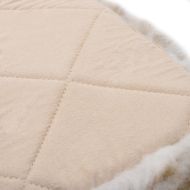 Подложки за столове, 2 бр, кафяв меланж, 40x40 см, овча кожа