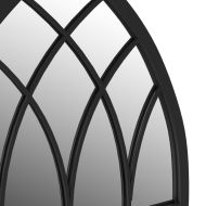 Огледало, черно, 70x30 см, желязо, за употреба на закрито