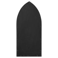 Градинско огледало черно 100x45 см желязо за външна употреба