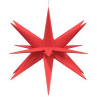 Коледни лампи с LED, 3 бр, сгъваеми, червени, 43 см