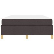 Рамка за легло с матрак Тъмен кафяв 160 x 200 cm текстил