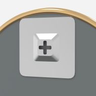 Стенно огледало злато Ø 20 см кръгло