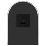 Стенно огледало, сребристо, 40x15 см, овално