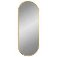 Стенно огледало злато 50x20 см овално
