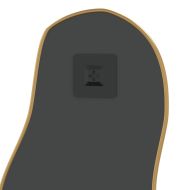 Стенно огледало, злато, 70x30 см