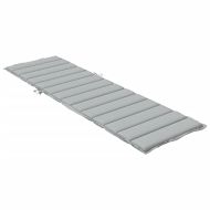 Шалте за шезлонг, меланж светлосиво, 200x50x4 см, плат