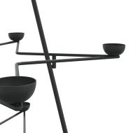 Метална коледна елха за декорация черна 140 см