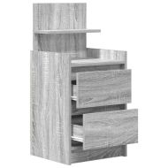 Нощно шкафче с 2 чекмеджета, сив сонома, 38x34x80 см