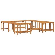 Квадратна Открита Вана Ограждение Кафяво 230 x 230 см