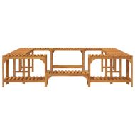 Квадратна Открита Вана Ограждение Кафяво 230 x 230 см