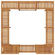 Квадратна Открита Вана Ограждение Кафяво 230 x 230 см