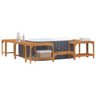 Квадратна Открита Вана Ограждение Кафяво 250 x 250 cm