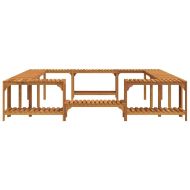 Квадратна Открита Вана Ограждение Кафяво 250 x 250 cm