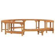 Ограждение за кръгла гореща вана Кафяво Ø255 см