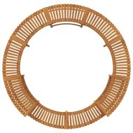 Ограждение за кръгла гореща вана Кафяво Ø255 см