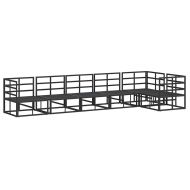 Градински Софа Комплект с възглавница 6 pcs Черен Алуминий