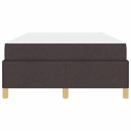 Рамка за легло с матрак Тъмен кафяв 120 x 200 cm текстил