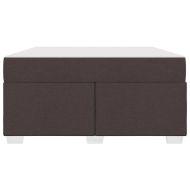 Рамка за легло с матрак Тъмен кафяв 160 x 200 cm текстил