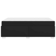 Рамка за легло с матрак Черно 120 x 200 cm текстил