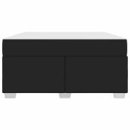 Рамка за легло с матрак Черно 160 x 200 cm текстил