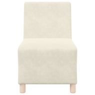 Модулен диван без ръкави 2 pcs Крем 55 x 74 x 82 см Кадифе