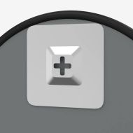 Стенно огледало черно Ø 30 см кръгло