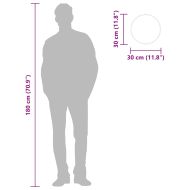 Стенно огледало черно Ø 30 см кръгло