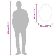 Стенно огледало сребро 60x50 см